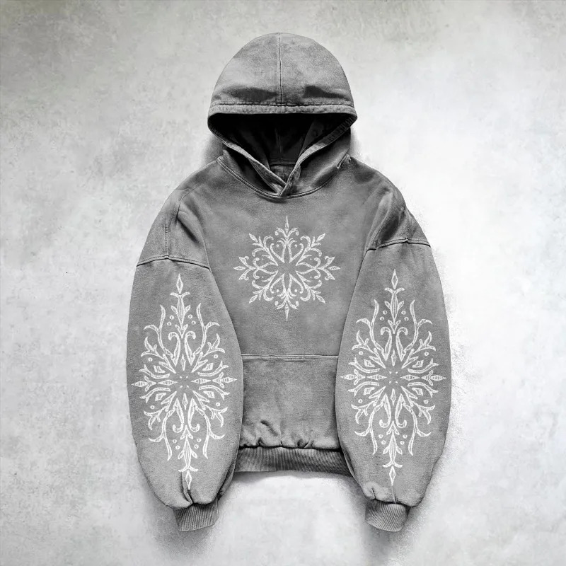Retro Oversized Printed Pullover Hoodies Women Y2k Clothes 2000s Trendy Tie Dye Sweatshirts Streetwear for and Men 240806