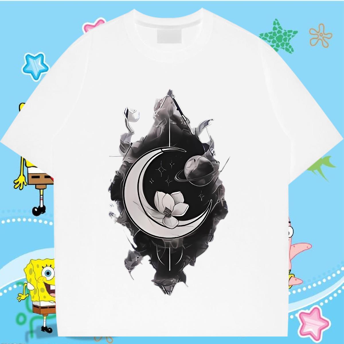 5A T Shirts Women Breathable Soft Unisex Tshirts DIY Anime Printed star Street 230g Pure Cotton 2024 Casual Tee Shirt