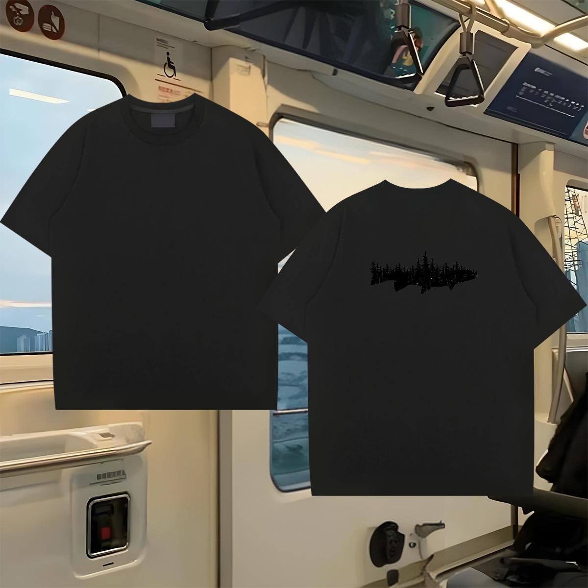 2024 New Men T Shirts 230g Cotton plane Daily Outfit Tees Round Neck Short Sleeve Popular Mens Tshirts DIY Logo Oversized