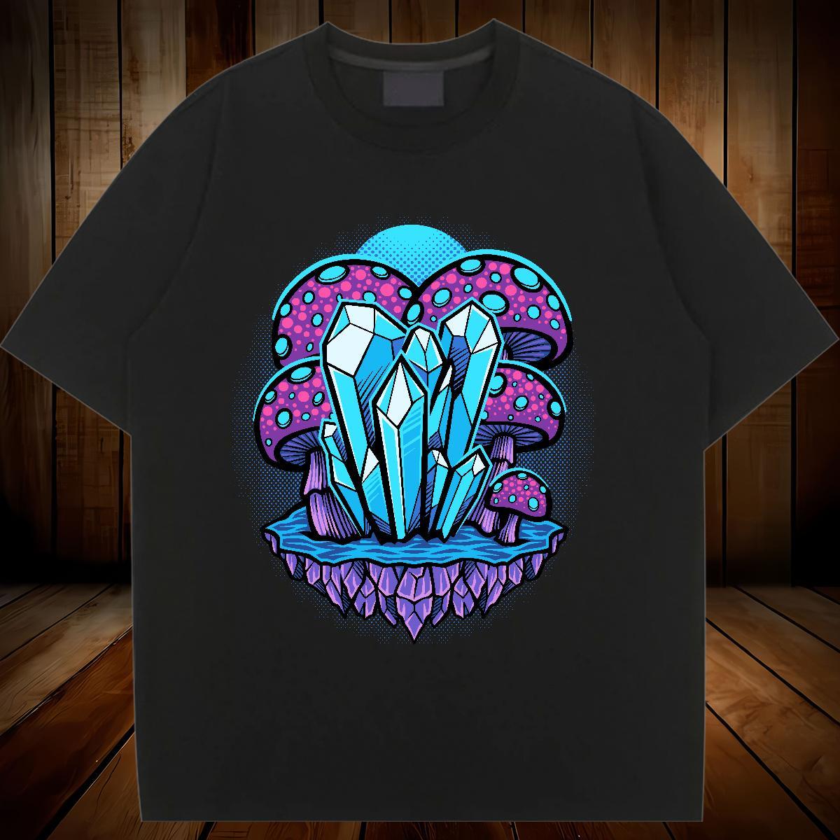 Designer Womens T Shirts O Neck Short Sleeves Women Tshirts DIY Anime mushroom Casual Sport 230g 100% Cotton 2024 Tees Shirts