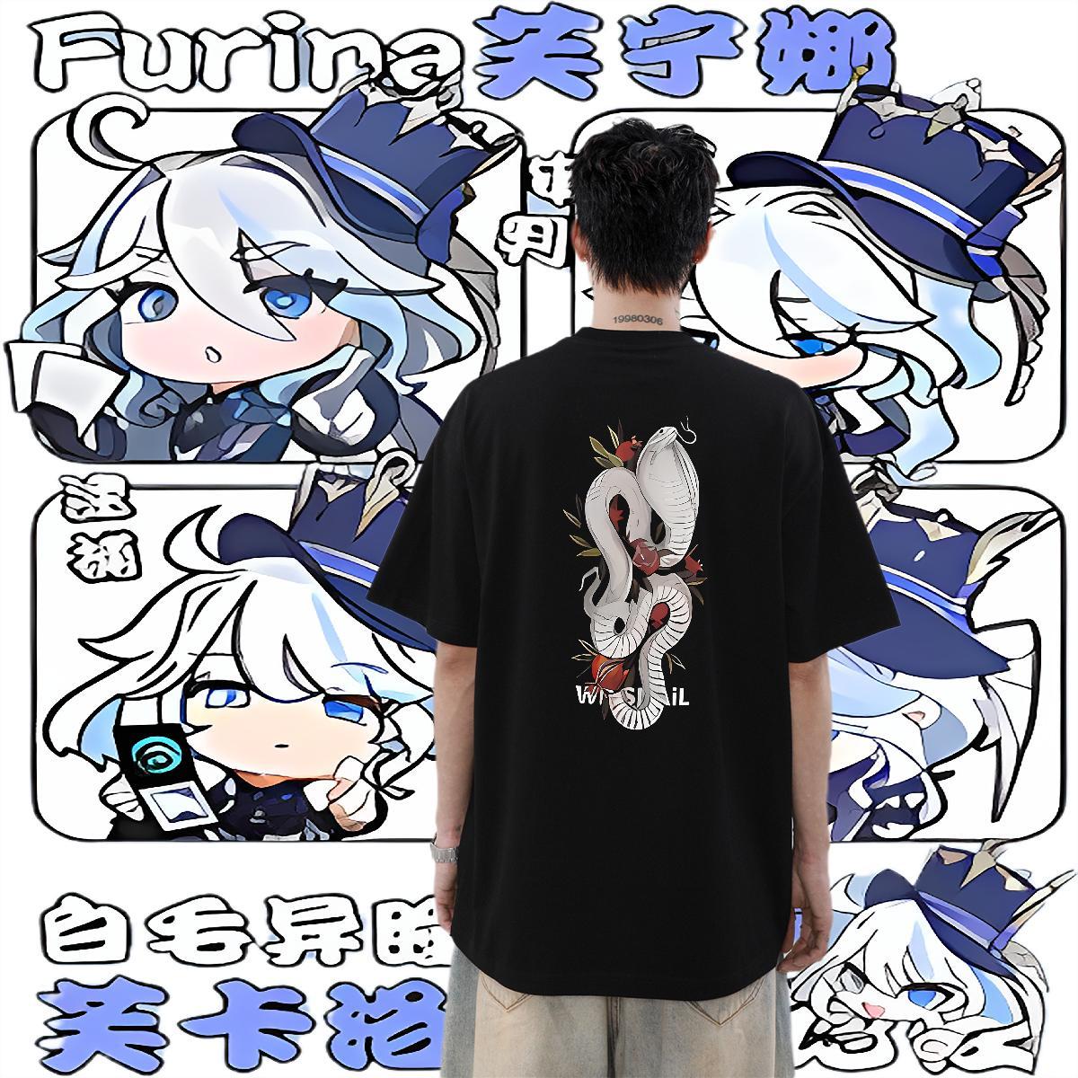 Fashion T Shirt For Man 230g Pure Cotton snake Street Polos O Neck Short Sleeves Classic Tshirt for Man Woman DIY