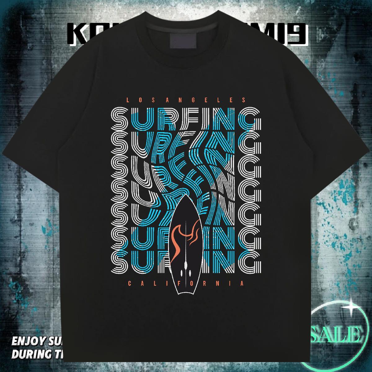 Cool Men Tshirts 230g Pure Cotton Daily Outfit letter Cartoon Print Breathable Short Sleeve 2024 DIY T-Shirts for Men Clothes