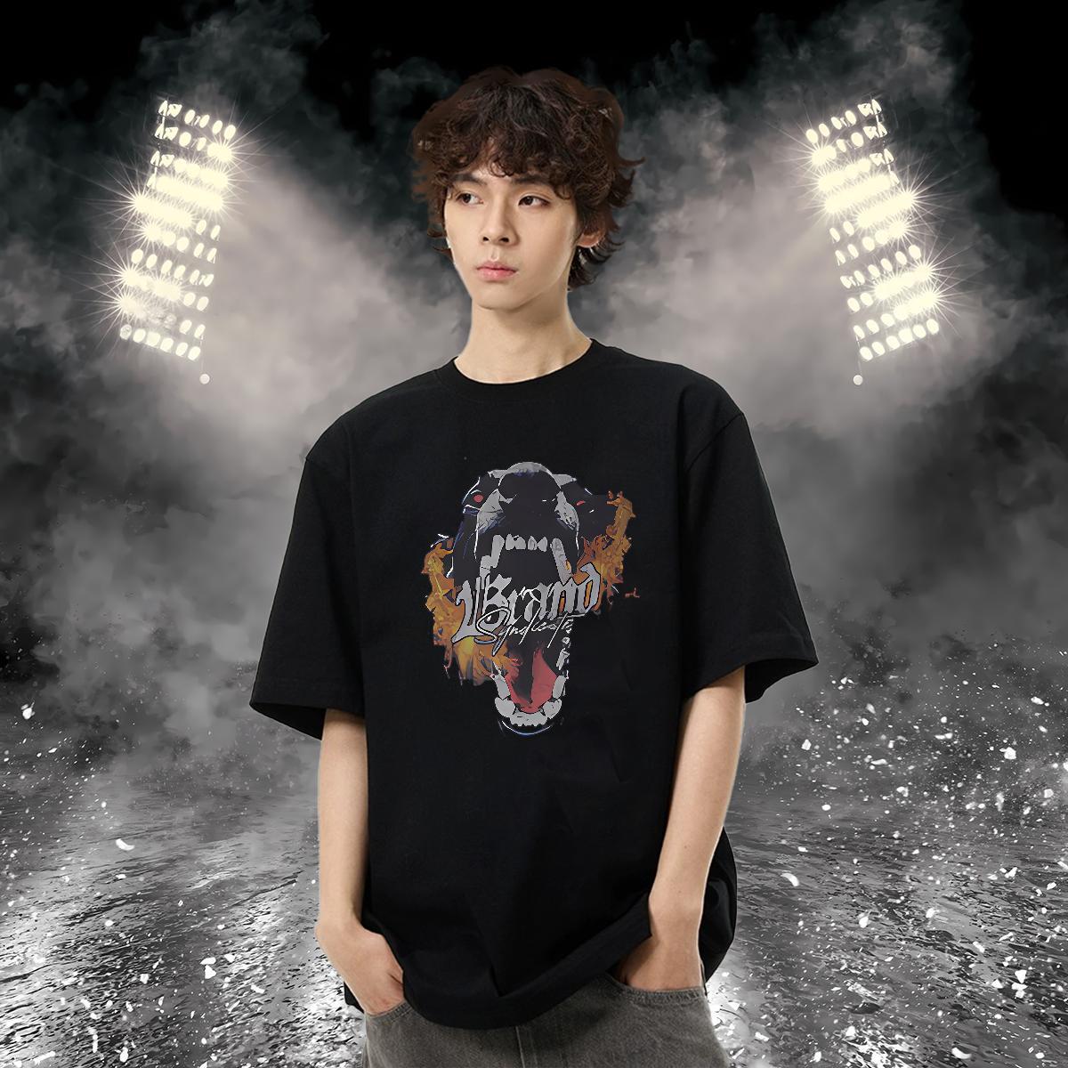 2024 DIY T Shirt For Man 100% Cotton 230g dog Sport Tops Tees Breathable Short Sleeve Wholesale Couples T Shirts Customized Print