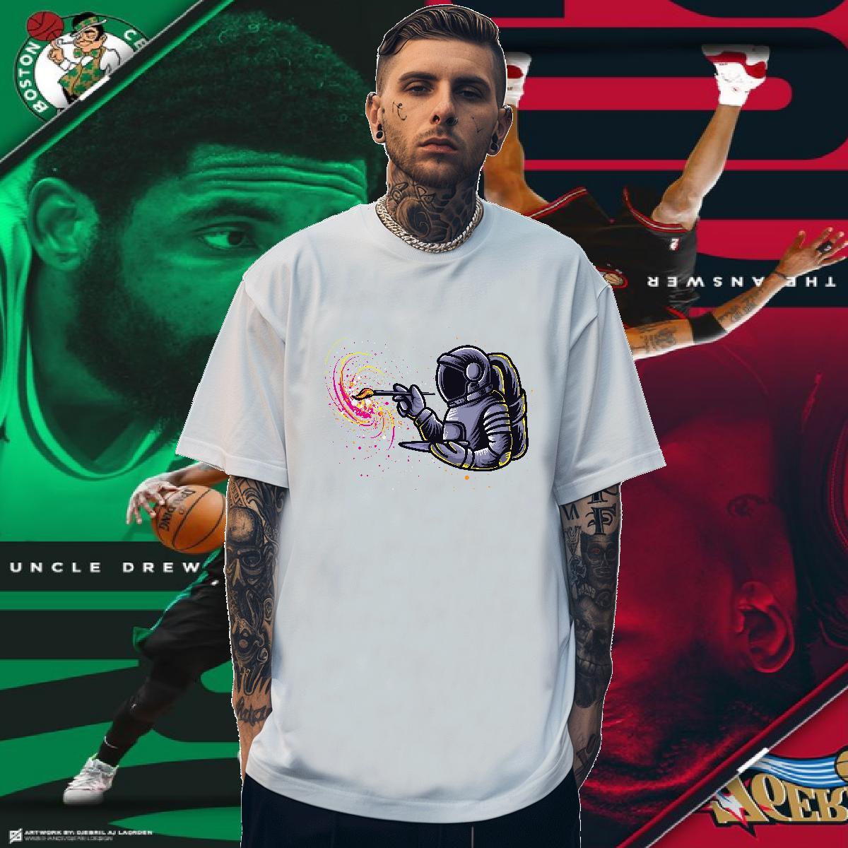 Mens T Shirts 230g Pure Cotton universe Sport Short Sleeve Soft Customized Print Men Tees Classic Casual Cool Design Tees Shirts