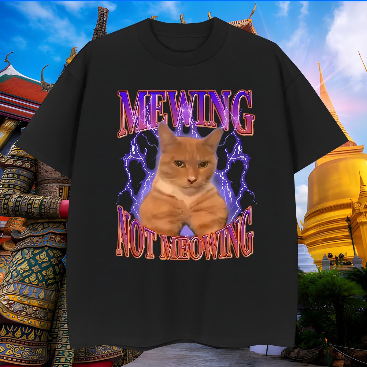 Loose Tshirts 100% Cotton 230g cat Men T Shirts Anime Printing Street Breathable Short Sleeve Cartoon Printing L-4XL Classic Tops Tees