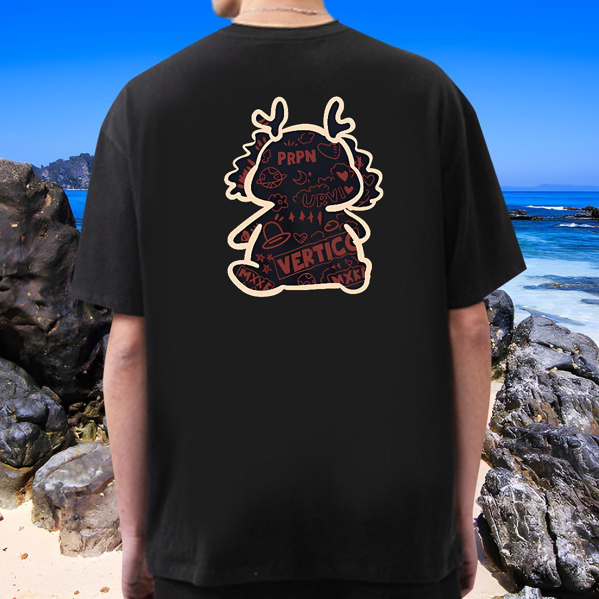 Classic Tshirt for Man Woman 230g Pure Cotton dinosaur T Shirts Men Hip Hop Breathable Soft Customized New Tops