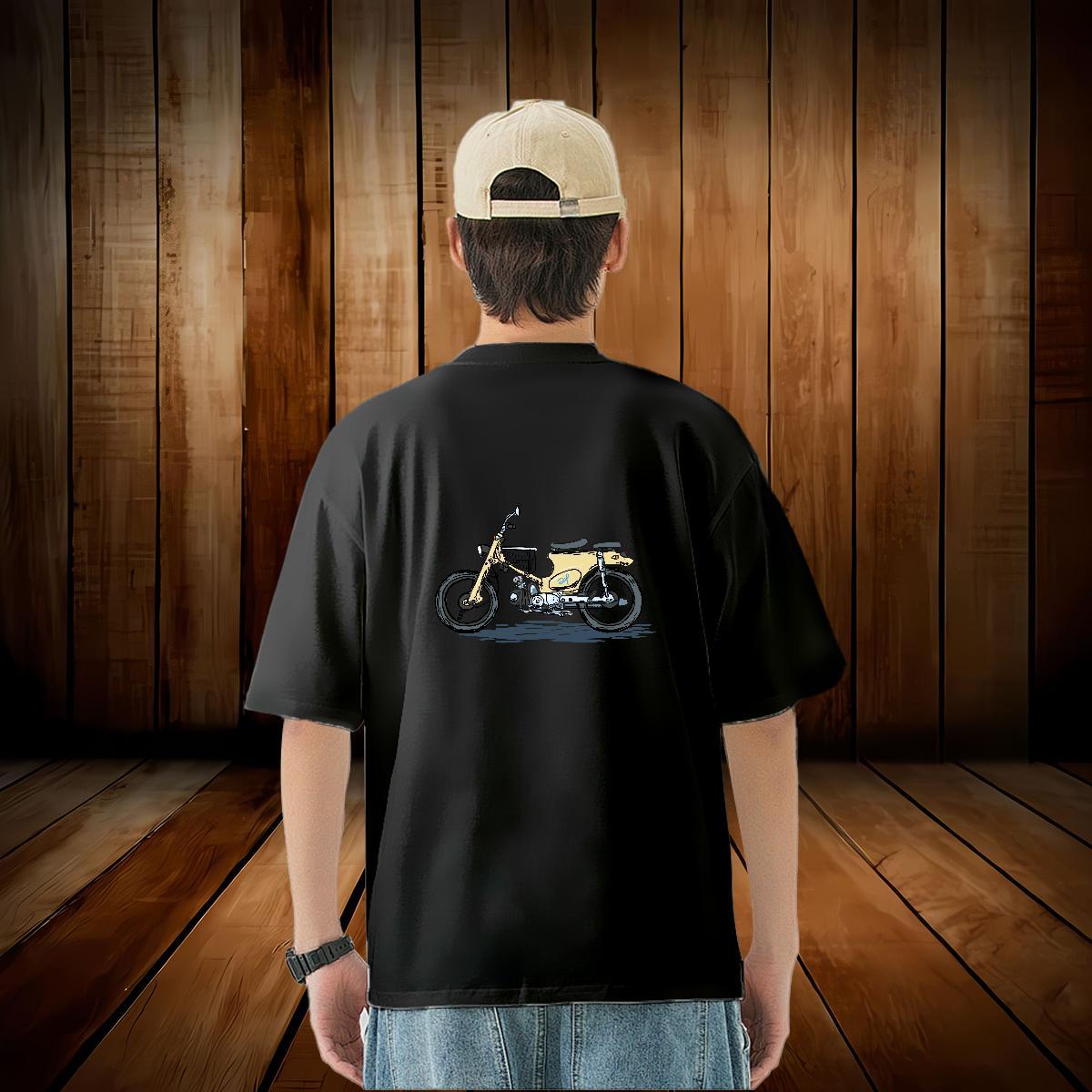 Fashion Casual T Shirts Men Motorcycle Tops 100% Cotton 230g Hip Hop Street Designer Black White O Neck Short Sleeves Men Tees