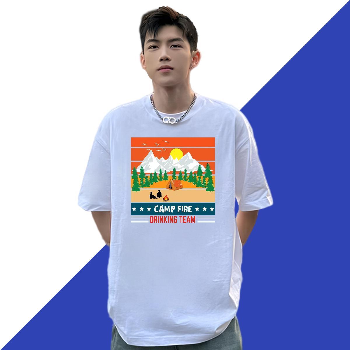 Customized Man T Shirts 230g 100% Cotton tree Spring Summer Tshirts Breathable Soft Cool Tshirt for Man Woman Oversized 4XL
