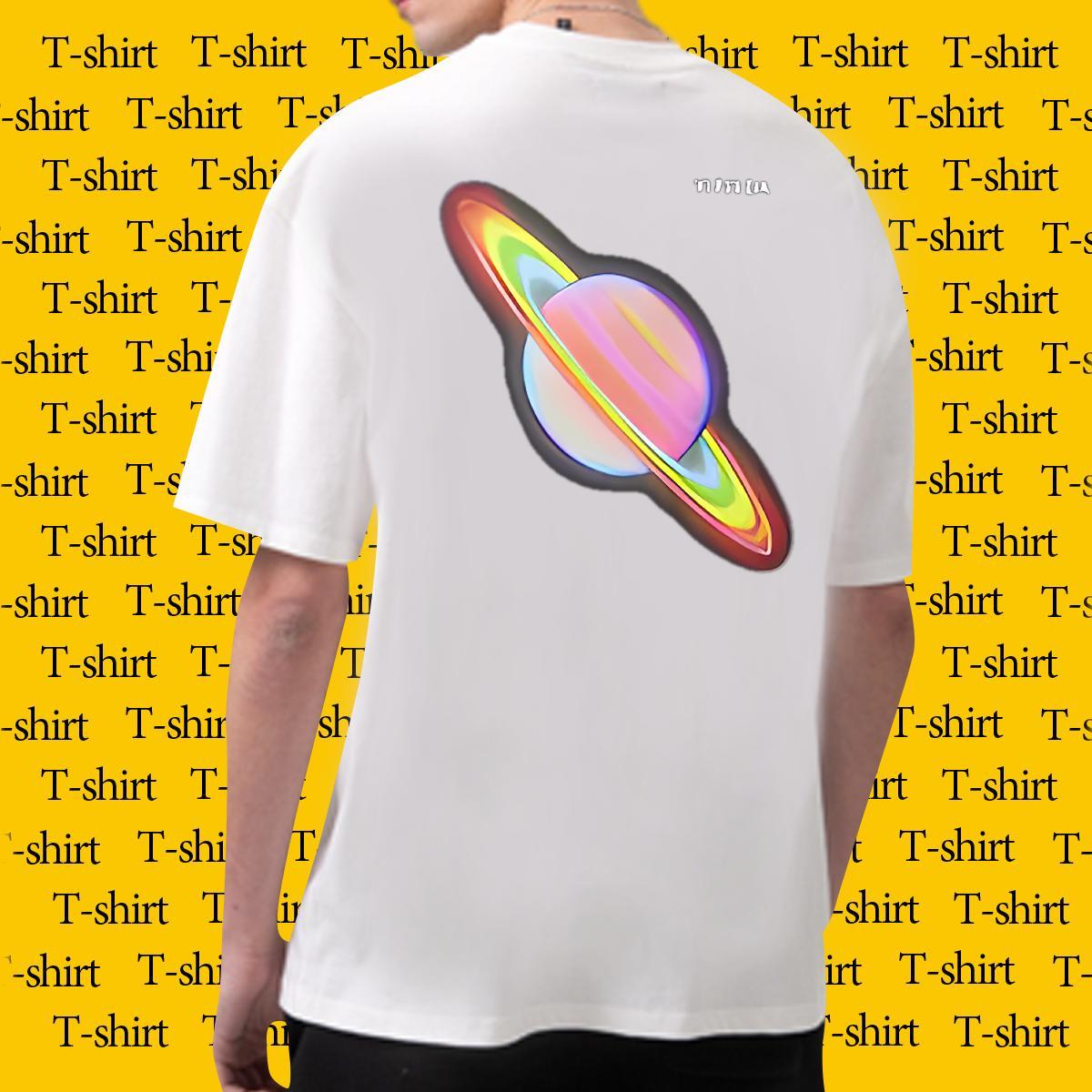 Custom Mens T Shirts star Tops 100% Cotton 230g High Street Hip Hop TOP Quality DIY Printed Breathable Soft Tshirt for Man Woman