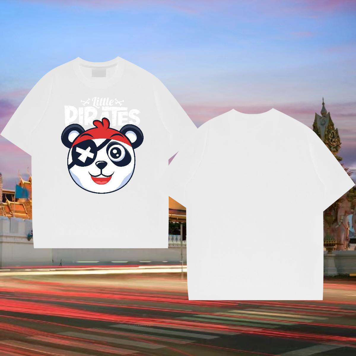 Fashion Designer Man T Shirts 100% Cotton 230g panda Outdoor Tees Shirts Short Sleeve O-Neck High Quality Tshirt for Man Woman Customized Print