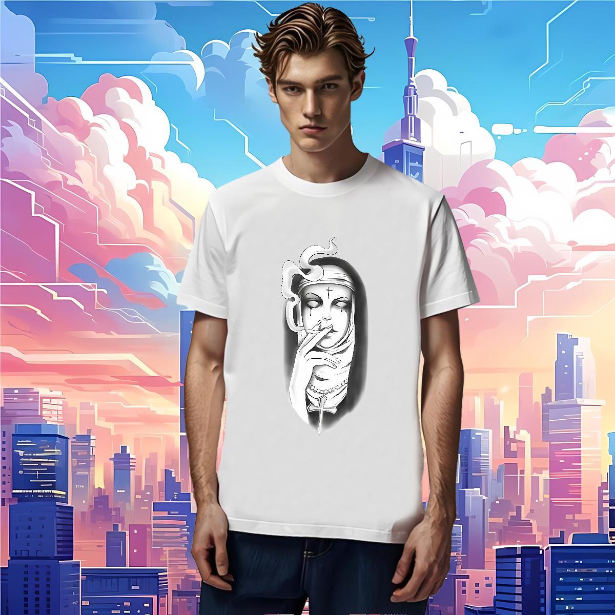 T-Shirts for Men 100% Cotton 230g nun Daily Wear Breathable Short Sleeve Customized Men Tops Tees Fashion New High Quality Clothes