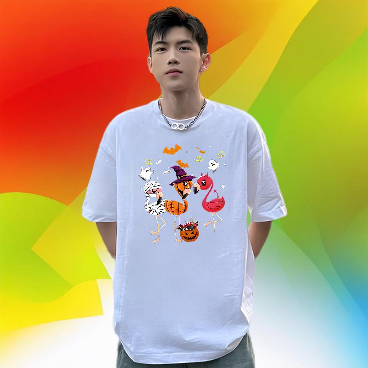 2024 Designer Men T Shirts 100% Cotton 230g pumpkin Sport Tee Shirt O-Neck Short Sleeve Cool Design Men Clothes T-Shirt Anime