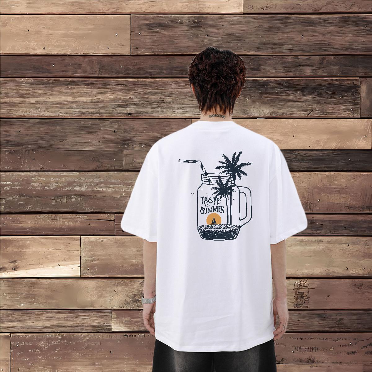 New T-Shirts 100% Cotton 230g sun Casual Daily Wear Tops Shirt Breathable Soft Cool Design Couples T Shirts Floral Print