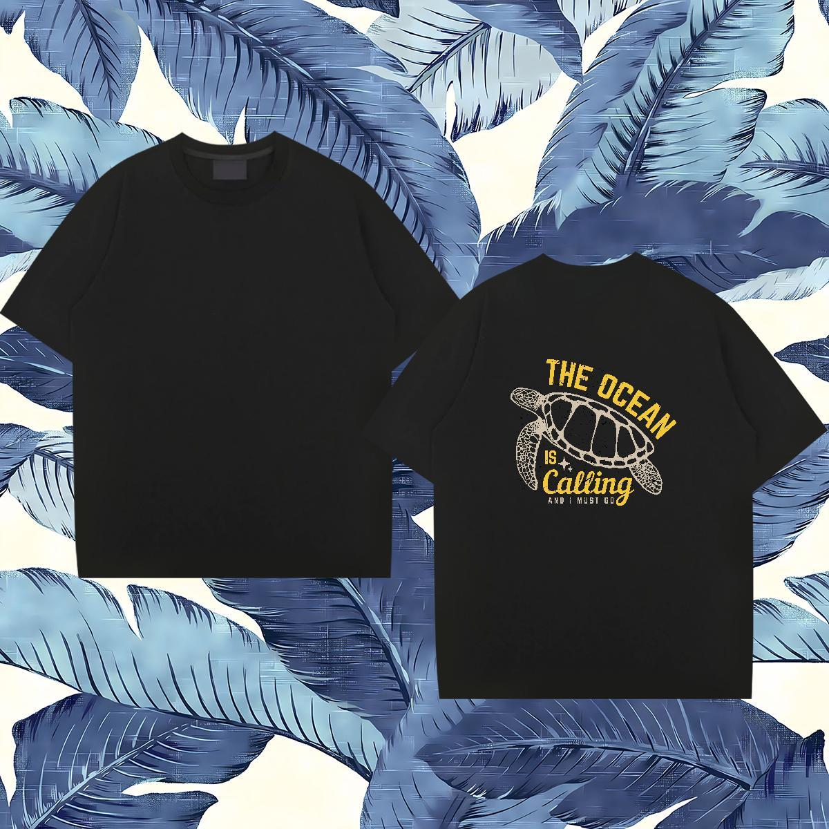 2024 New T-Shirts 230g Cotton Daily Outfit Polos Breathable Short Sleeve Wholesale Men Clothes T-Shirt Skull