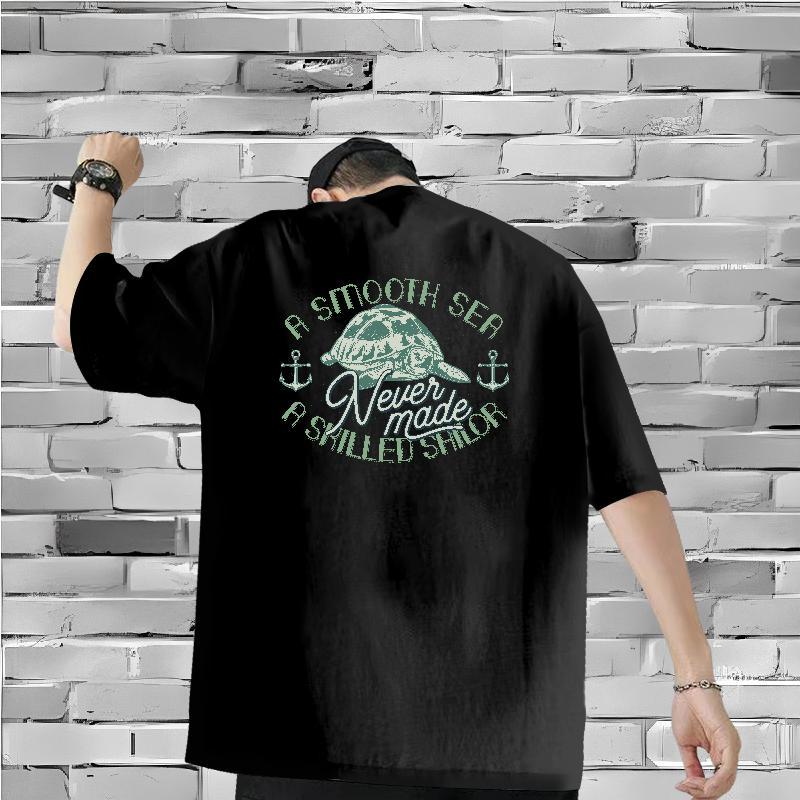 DIY T Shirt For Man 100% Cotton 230g Outdoor Tshirts Crew Neck Cool Men Clothes T-Shirt Custom Print Oversized