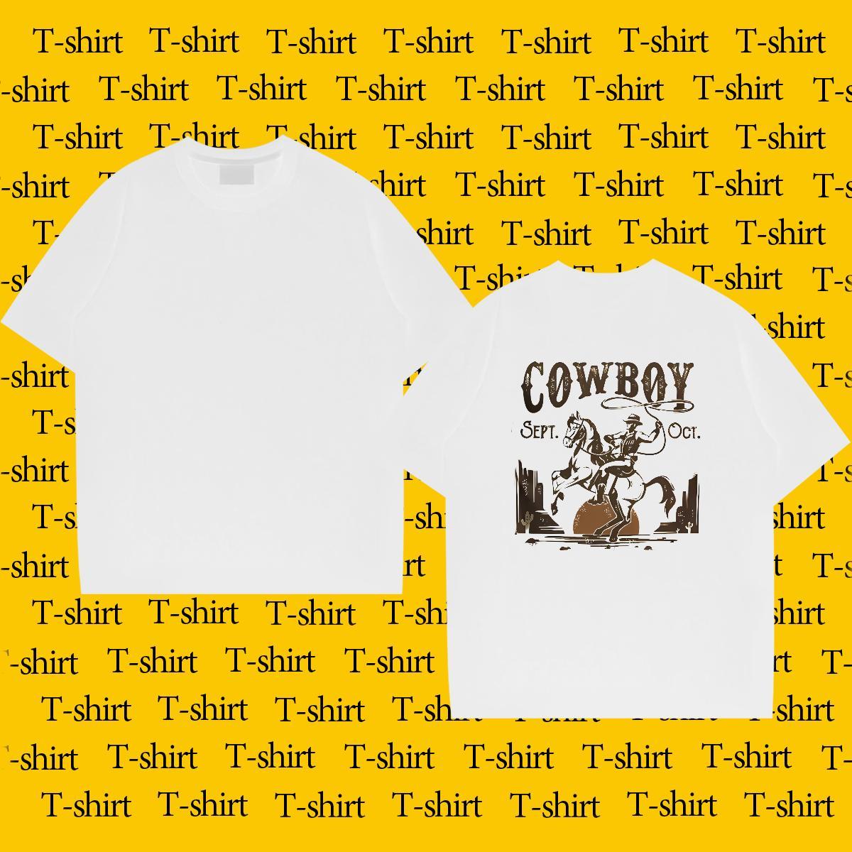 Wholesale Men T Shirts 230g Pure Cotton horse Street Wear Clothes Breathable Short Sleeve Cool Men Tees Skull