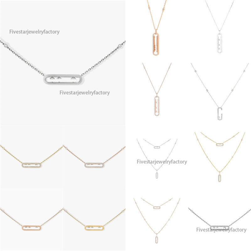 High quality Designer Women's Jewelry Necklace 925 Silver Rose Gold Three diamond pendant simple fashion party gift