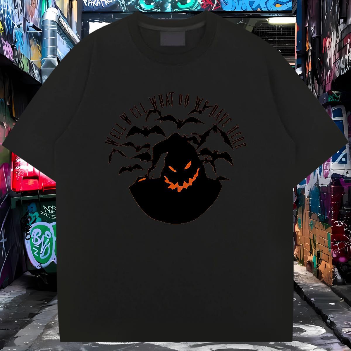 Brand T-Shirts 230g 100% Cotton demon Anime Printing Street Tops Tees Crew Neck High Quality Men Tees Plus Size Custom