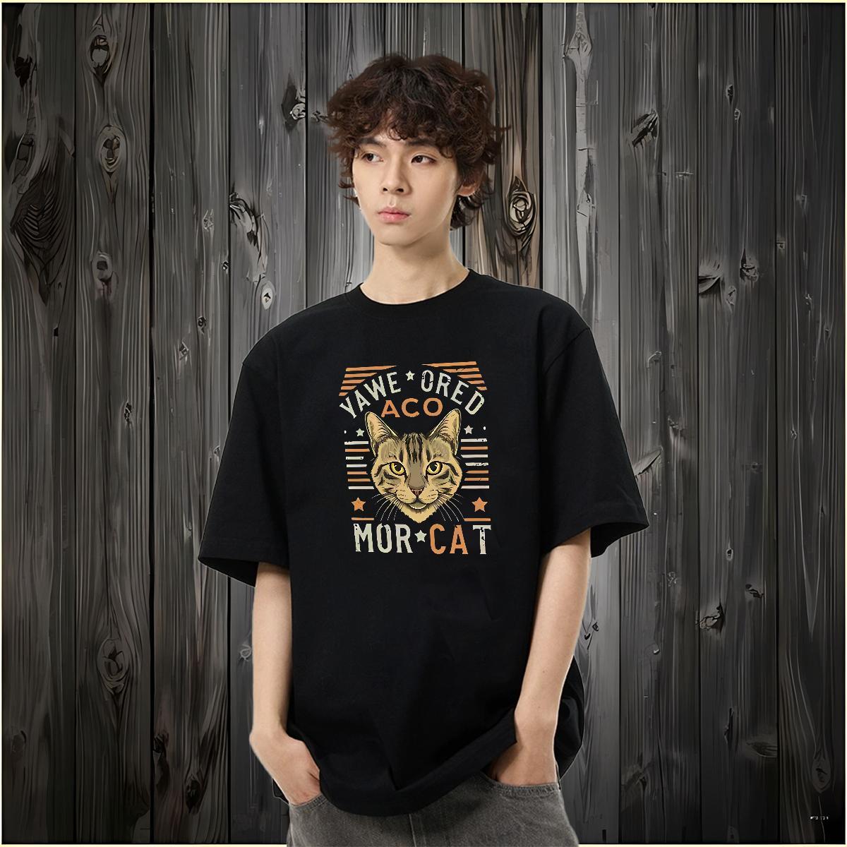 Classic Casual T-Shirts 230g Pure Cotton cute Hip Hop Tee Shirt Breathable TOP Quality Men Tshirts Custom Cartoon