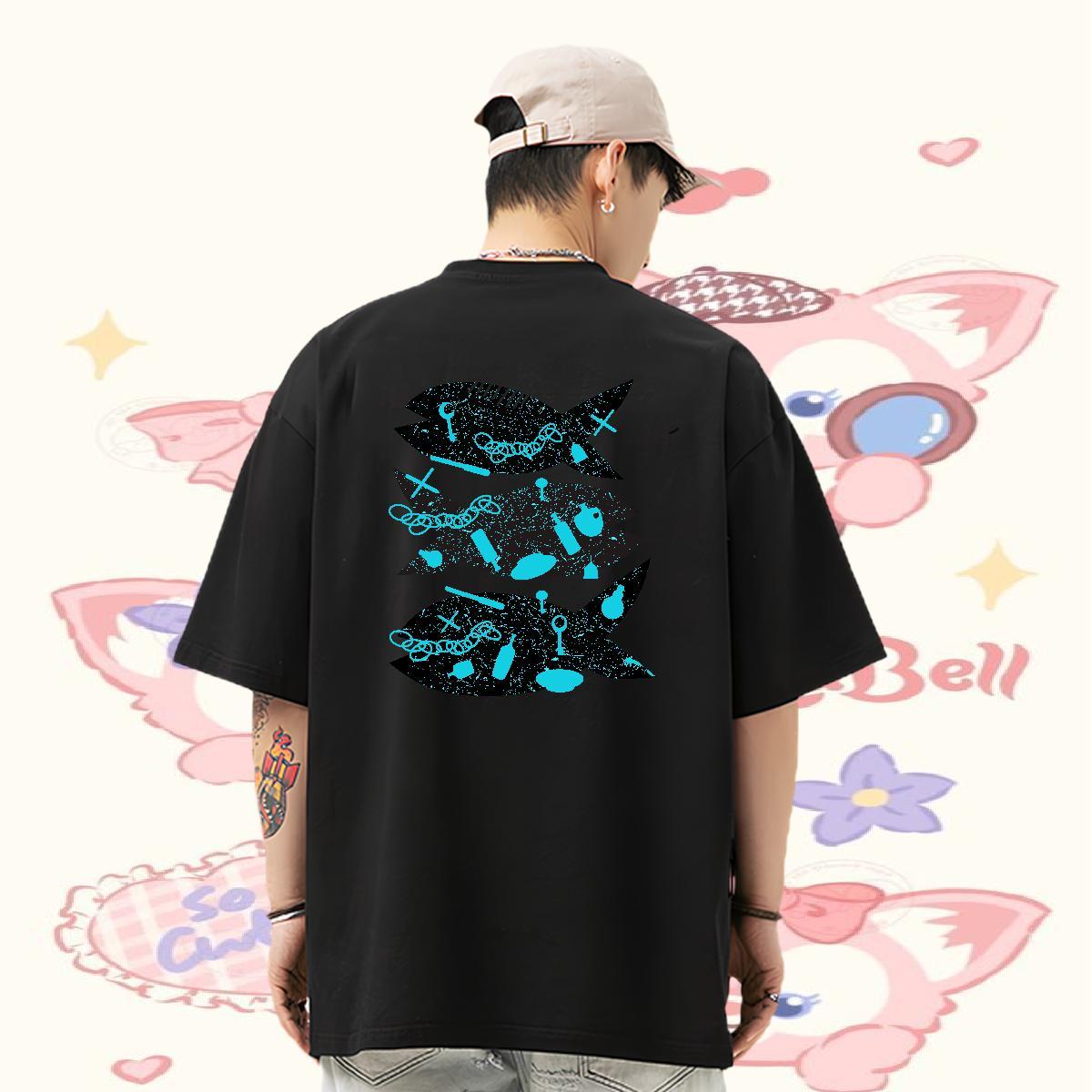New Arrival T-Shirts for Men 100% Cotton 230g fish Beach Tshirts O-Neck Short Sleeve Designer Mens Tshirts Customized