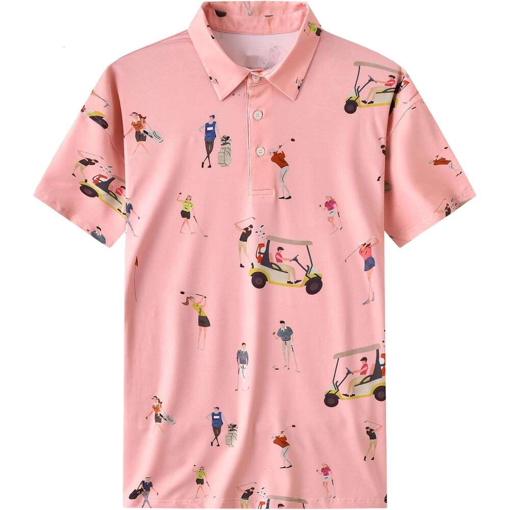 Fashion Mens Cool Crazy Funny Golf Polo Shirts Summer Dry Fit Short Sleeve Performance Moisture Wicking Polos shirts tshirt Casual tops summer clothes