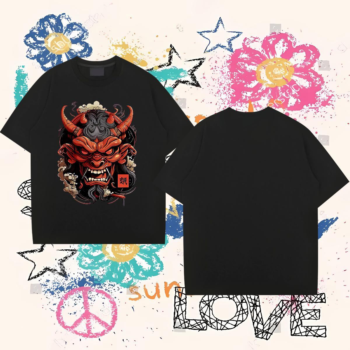 Fashion T shirt 230g 100% Cotton Street Casual Polos Round Neck Short Sleeve Classic Men Clothes T-Shirt Black Oversized