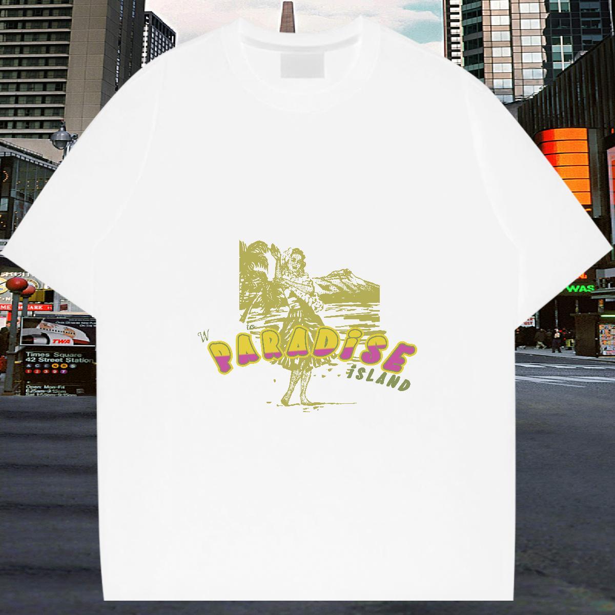 T-Shirts for Men 230g 100% Cotton handpainted Anime Printing Street Breathable Short Sleeve Custom Print Oversized Couples T Shirts New Designer Tee S