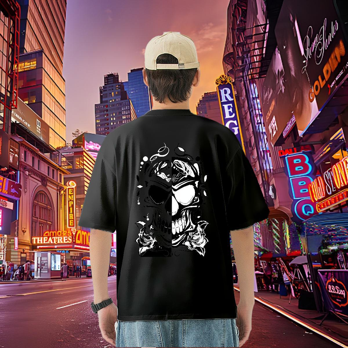 Customized Men T Shirts skull Tshirts 230g Cotton Sport High Quality Oversized Pure Cotton Men Tops Tees