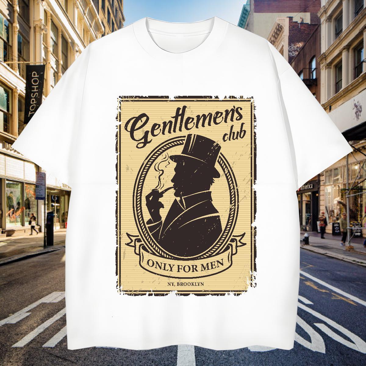 Mens T Shirts 230g 100% Cotton portrait Street Pure Cotton Customized Print Mens Tshirts New Designer Loose Fit Clothes