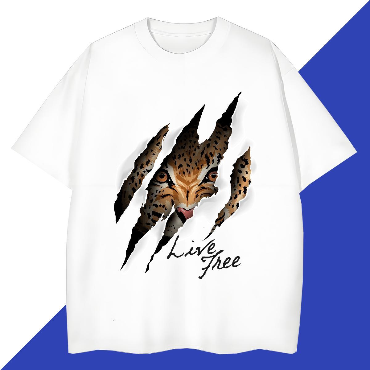 Fashion T Shirts Men 230g Cotton Street Wear Tops Shirt O Neck Short Sleeves Unisex Tshirts DIY Printed