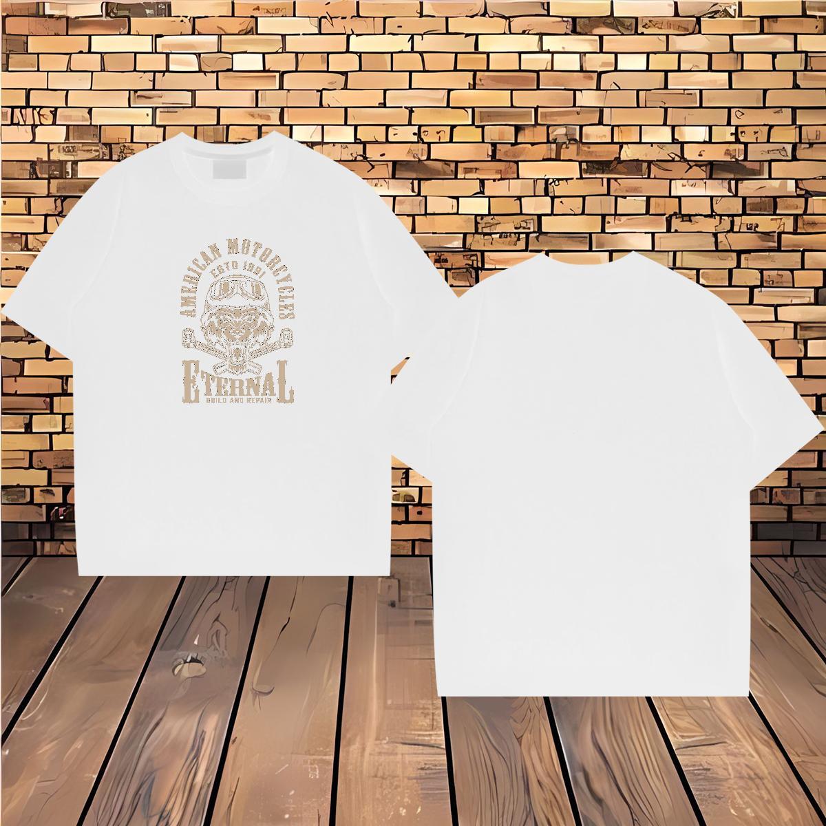 Fashion Casual T-Shirts 230g 100% Cotton Hip Hop Street Tees Pure Cotton Comfortable Tshirts Oversized 4XL