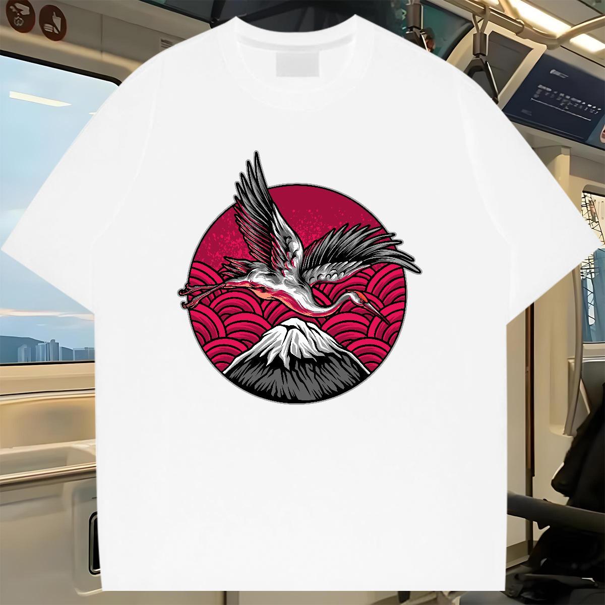 Classic T Shirt For Man 230g 100% Cotton eagle Beach Wear O Neck Short Sleeves Popular Mens Tshirts Oversized