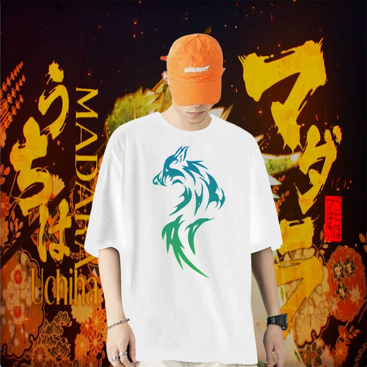 New Designer T Shirt For Man 230g Pure Cotton wolf Spring Summer Wear Short Sleeve Soft Unisex Tshirts Custom Printing