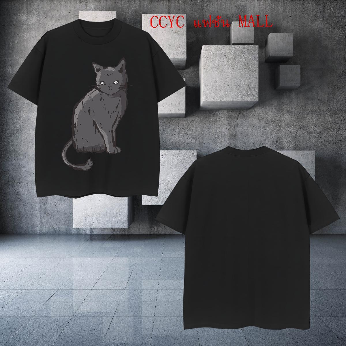 Unisex Tshirt for Man Woman 230g Cotton cat Men T Shirts Spring Summer Breathable Short Sleeve Custom Cartoon Fashion Designer Tops Tees