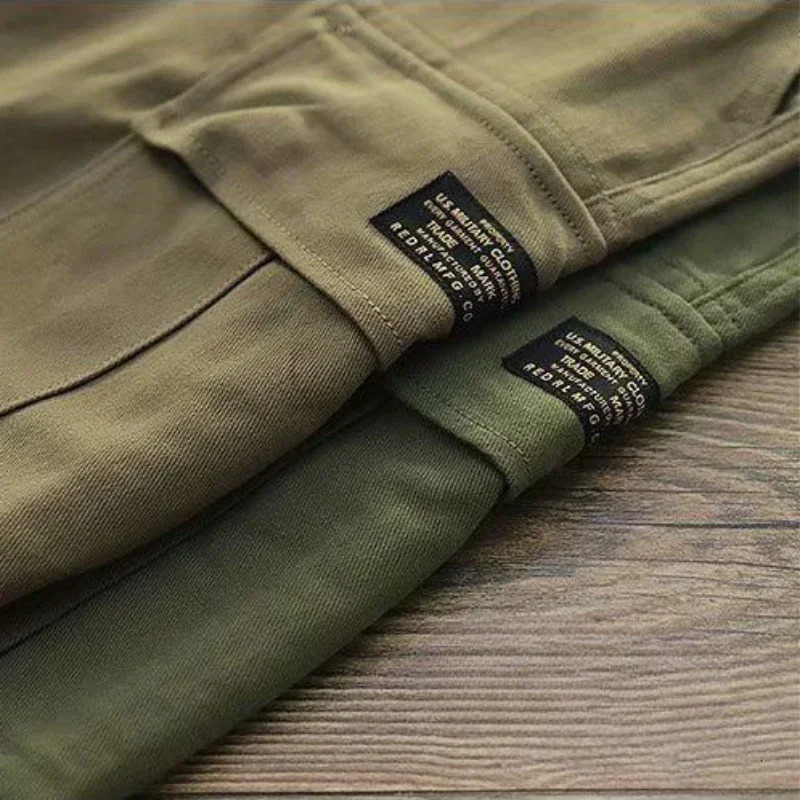 Mens Cargo Pants Korean Male Trousers Khaki Aesthetic Loose Straight Luxury Fashion Vintage High Quality Plus Size Baggy 240806