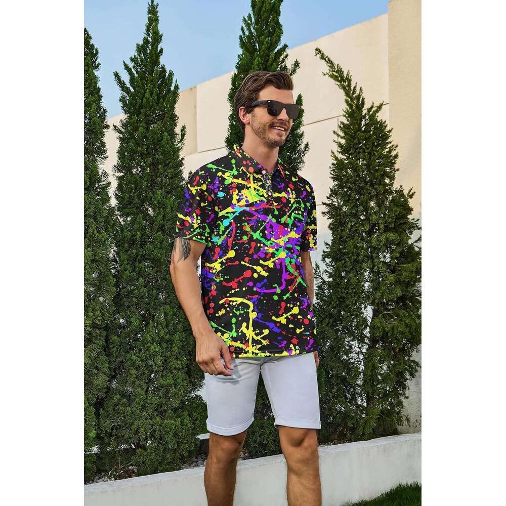 Fashion Mens Polo shirt Golf Shirts Dry Fit Short Sleeve Casual Performance Moisture Wicking Polo Shirt Polos shirts tshirt Casual tops summer clothes
