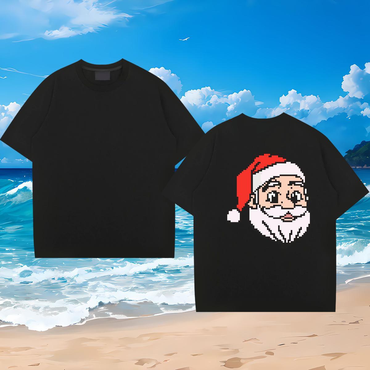 Fashion T-Shirts 230g 100% Cotton painting Outdoor Clothings O-Neck Short Sleeve Loose Men Clothes T-Shirt Black White