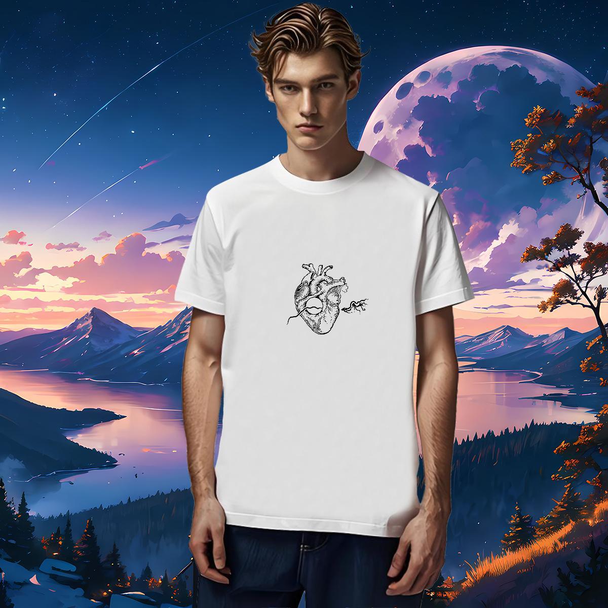 Casual New T-Shirts skull Wear 100% Cotton 230g Street Brand Asian Size O Neck Short Sleeves Men Tshirts