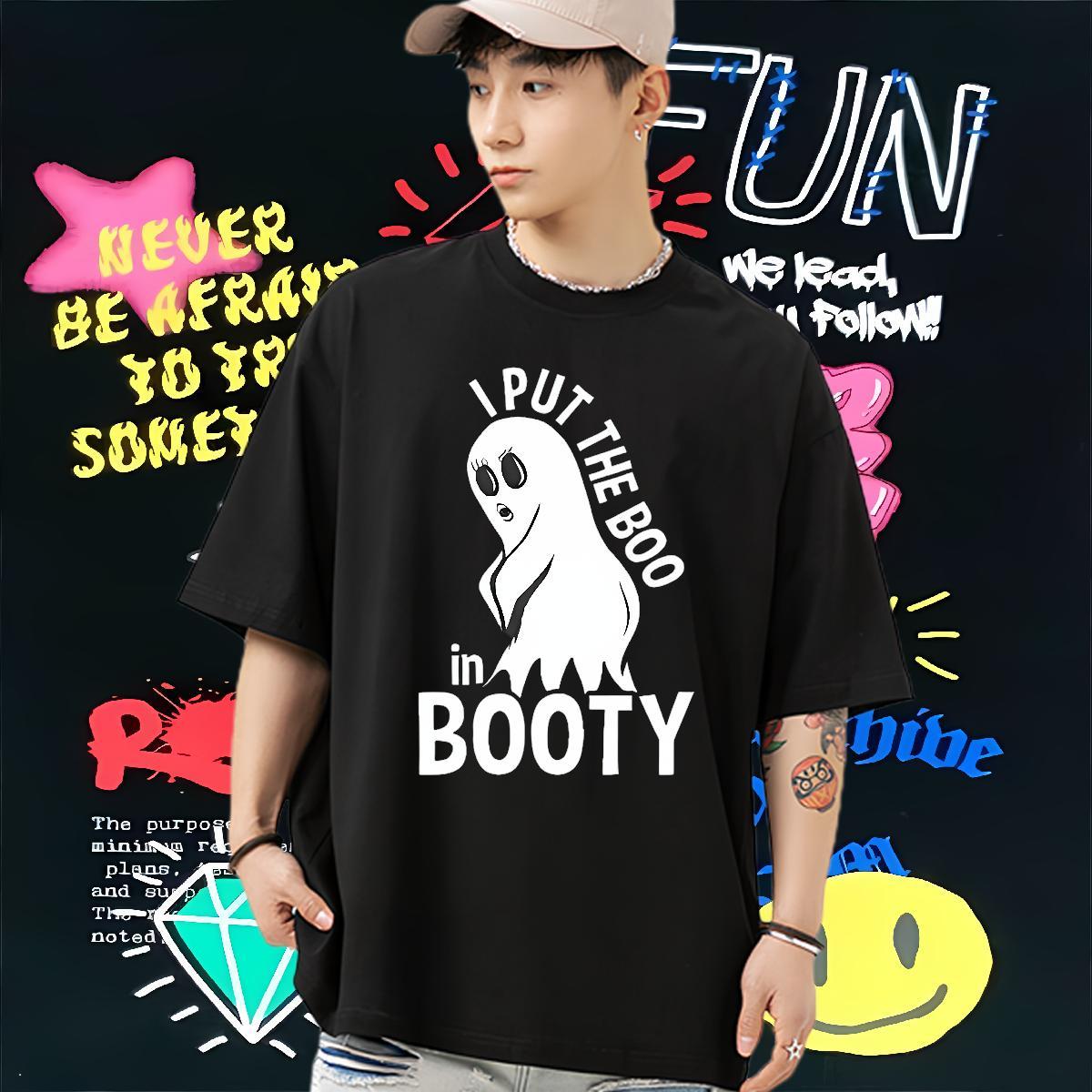 Free Shipping Mens T Shirts 230g Pure Cotton halloween Home Outdoor Tops Shirt O-Neck Short Sleeve Classic Men Tees Anime