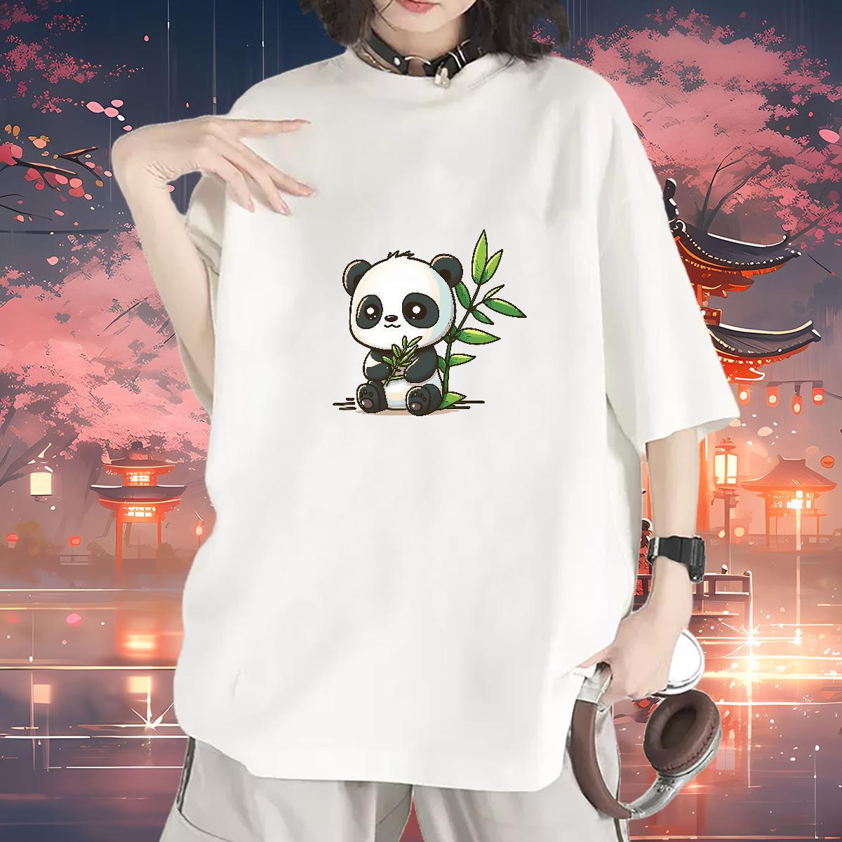 Brand T Shirts Women Round Neck Short Sleeve Women Tshirts Cartoon Anime Summer Casual 230g Pure Cotton New Clothings
