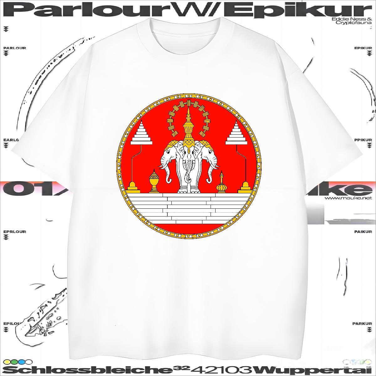 Man T Shirts 230g Cotton elephant Daily Wear Breathable Oversized 4XL Couples T Shirts DIY High Quality Clothings