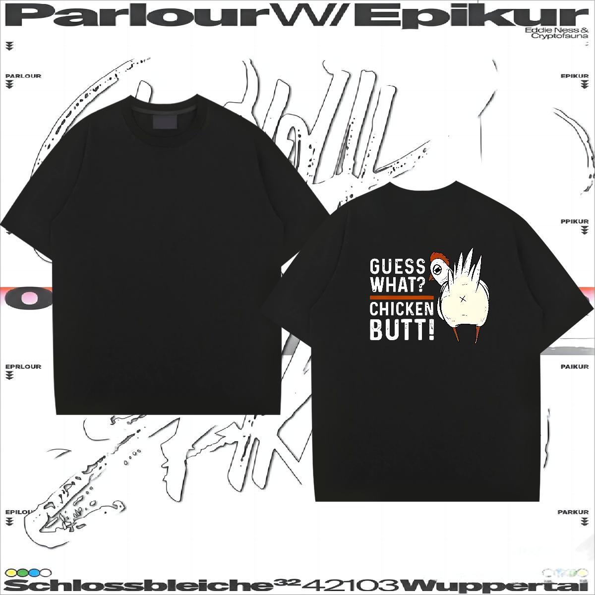 2024 Summer Men T Shirts 230g Pure Cotton chicken Daily Wear Tees Breathable Crew Neck Loose Men Tshirts Custom Print Oversized