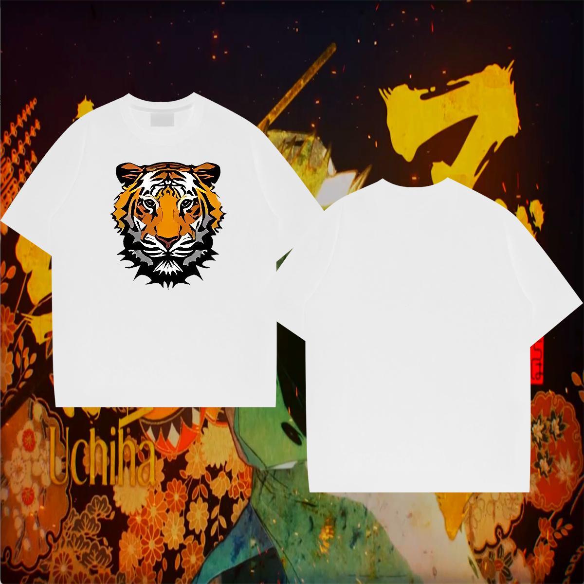 Fashion Design T Shirt For Man 230g Cotton tiger Home Outdoor Tops Shirt Round Neck Short Sleeve Free Shipping Men Tees DIY
