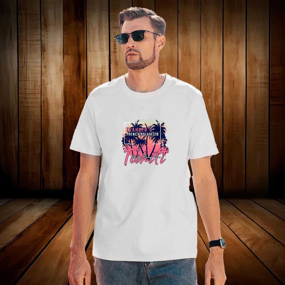 New Arrival Mens T Shirts 230g Cotton tree Street Wear Top Tees Crew Neck Breathable Popular Tshirts DIY Anime