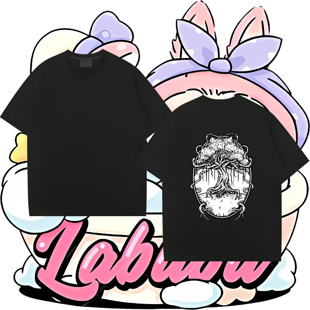 Classic Man T Shirts 230g Cotton tree Anime Printing Street Polos Round Neck Short Sleeve Unisex Men Tops Tees Customized Print