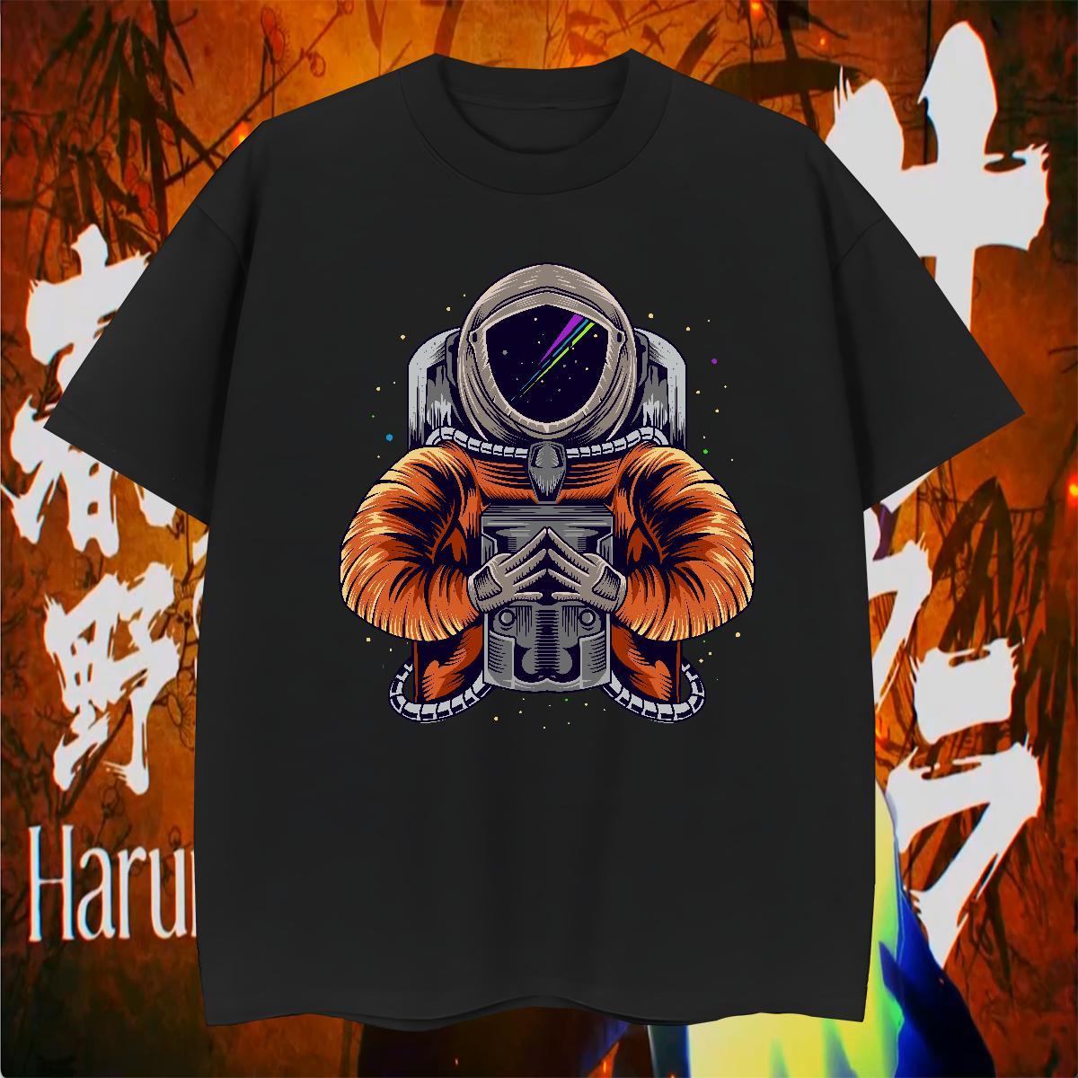 Mens T Shirts 230g Pure Cotton universe Casual Breathable Crew Neck DIY Printed Couples T Shirts Wholesale TOP Quality Wear