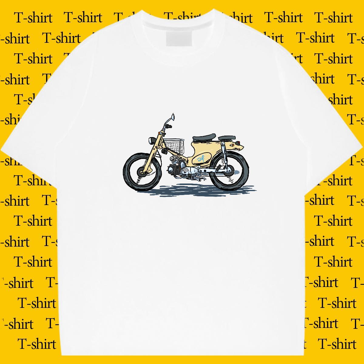 Loose Men Clothes T-Shirt 230g Pure Cotton Beach Motorcycle DIY O-Neck Short Sleeve Fashion Casual Men T Shirts Tshirts