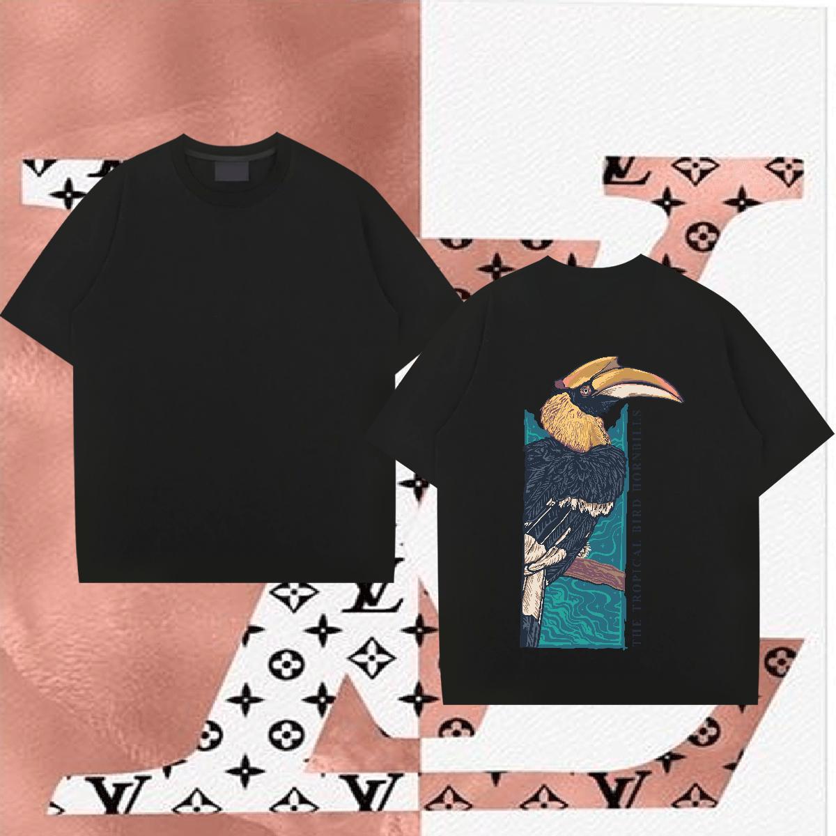 Wholesale T Shirt For Man 230g Pure Cotton eagle Street Casual Polos Breathable Unisex Men Tshirts DIY Anime