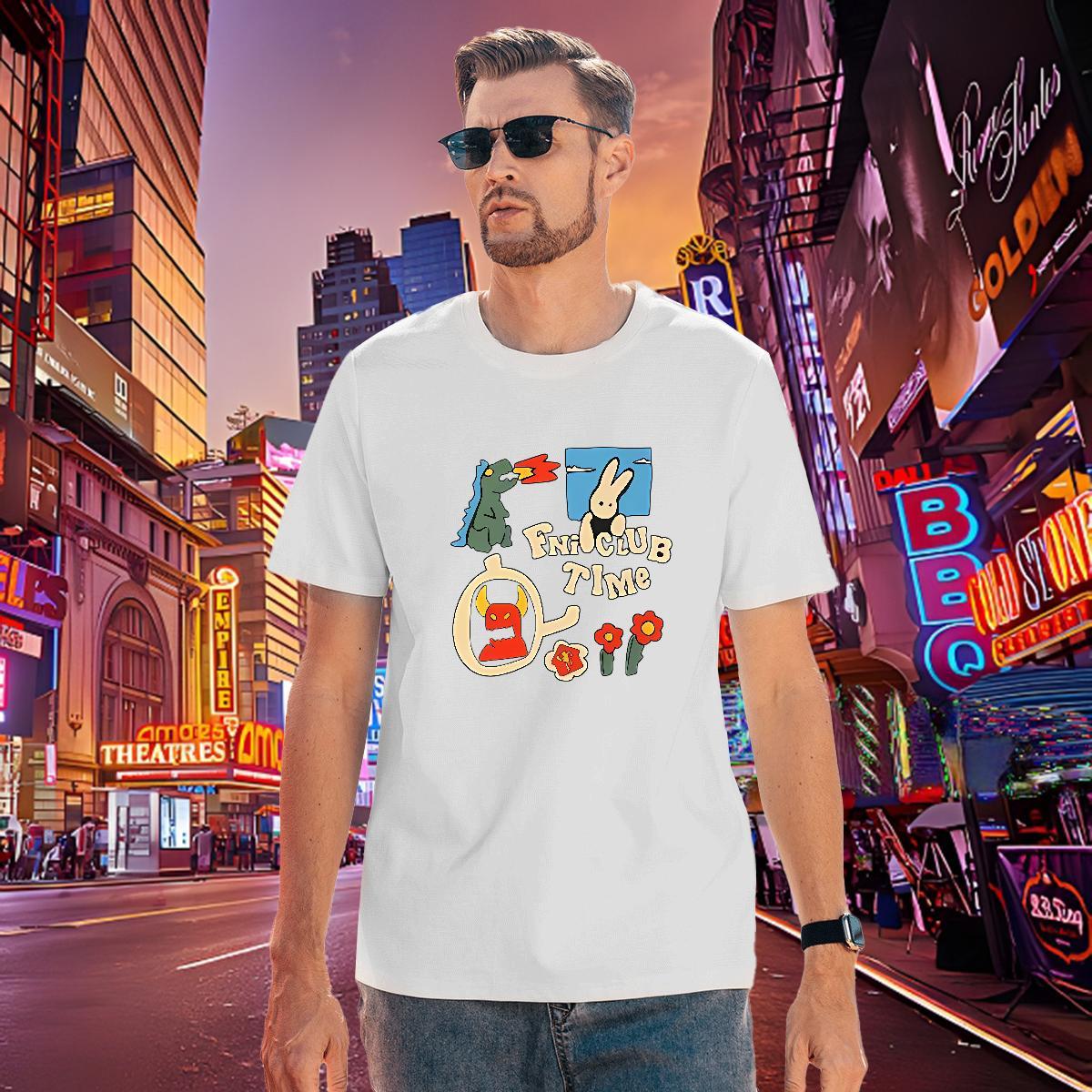 Classic Men Tops Tees 230g Cotton dinosaur Man T Shirts Street Wear Breathable Crew Neck DIY Printed Classic Casual Tee Shirt