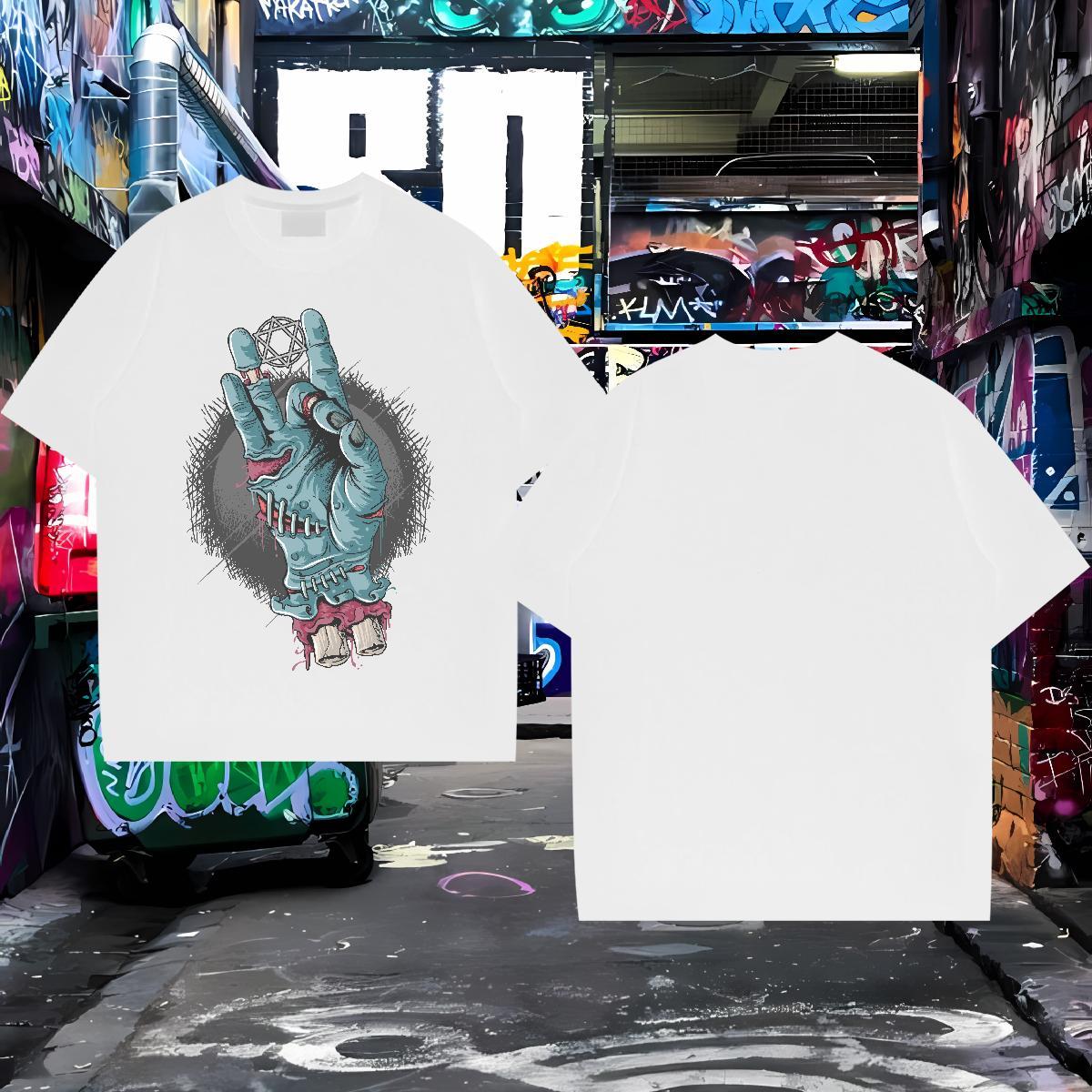 Fashion Design Mens T Shirts 230g Cotton Halloween Home Outdoor Tees Shirts Pure Cotton Designer Men Clothes T-Shirt Custom Print Plus Size